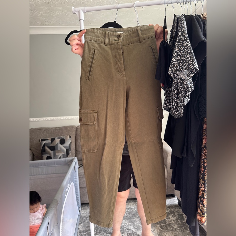 Wilfred Khaki Button-Up Pants